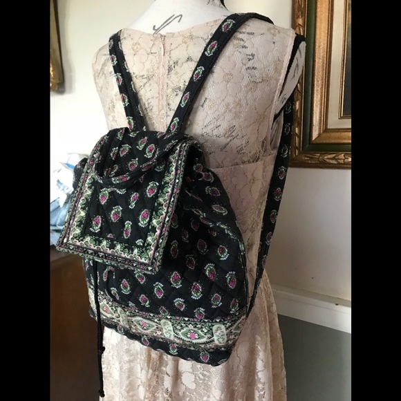 Bueno Collection Quilted Midnight Floral Backpack - Picture 3 of 9